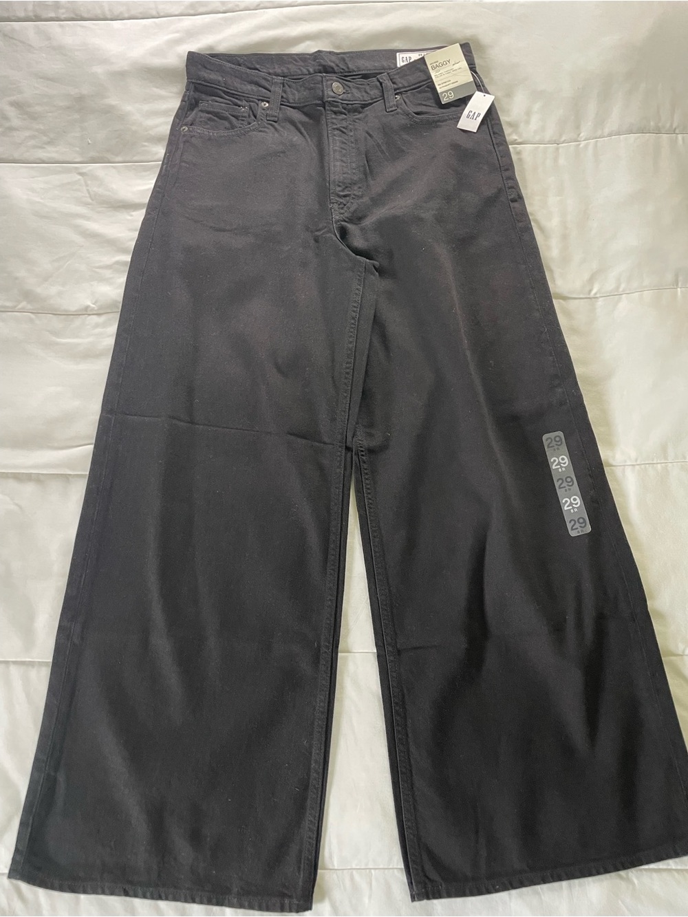GAP Black Mid-Rise Baggy Jeans